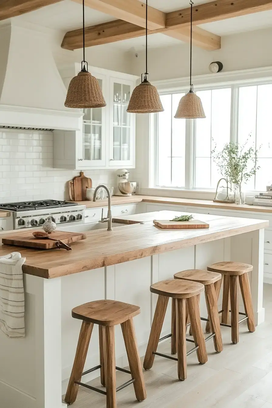 29 Farmhouse Kitchens with White Cabinets That Balance Clean and Cozy 18