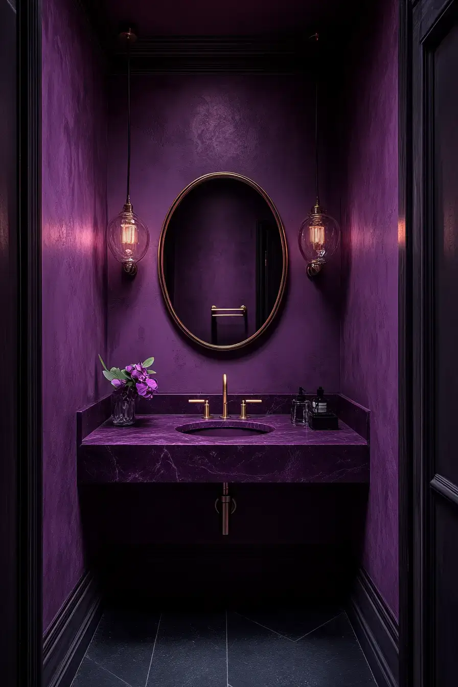 29 Purple Bathroom Ideas That Feel Calm, Bold, and Totally Livable 2