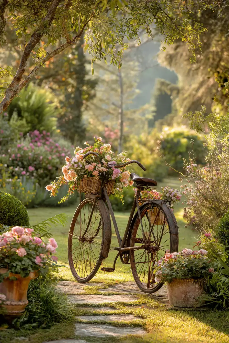 29 Bicycle Yard Decor Ideas for a Charming Outdoor Space 2