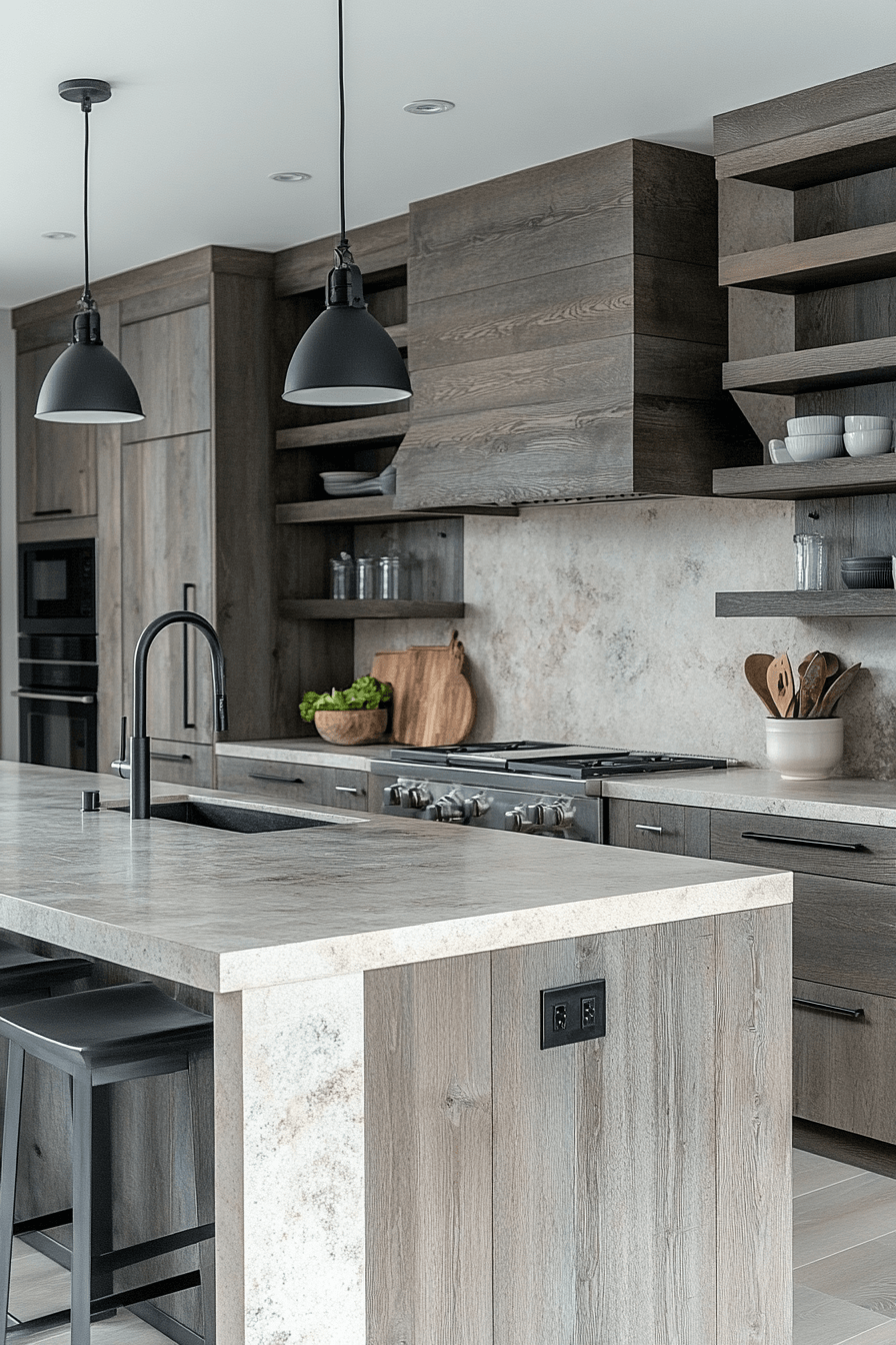 29 Stained Kitchen Cabinets With Real Wood Grain 2
