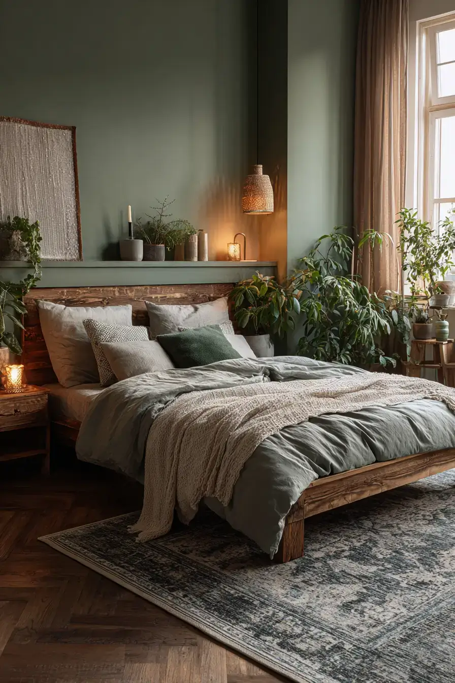 29 Green Boho Bedroom Ideas That Feel Calm and Collected 20
