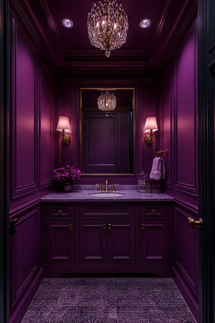 29 Purple Bathroom Ideas That Feel Calm, Bold, and Totally Livable 20