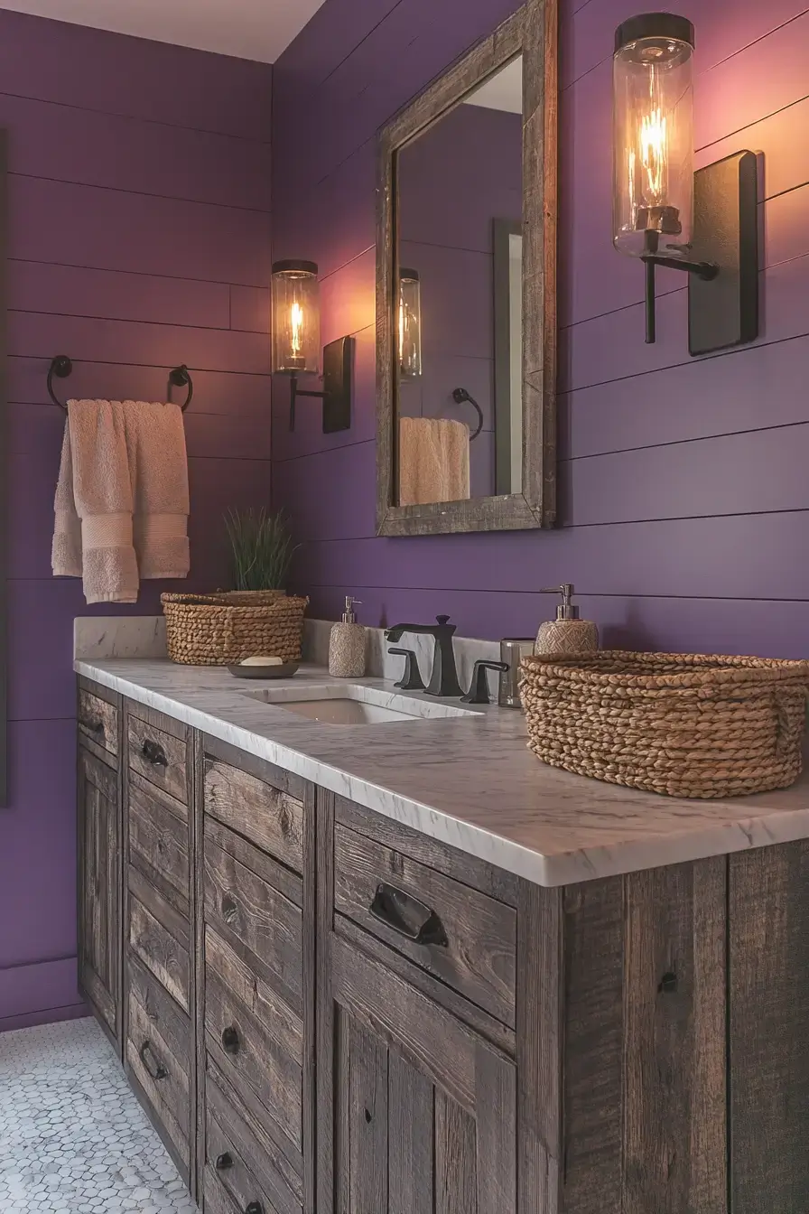 29 Purple Bathroom Ideas That Feel Calm, Bold, and Totally Livable 21