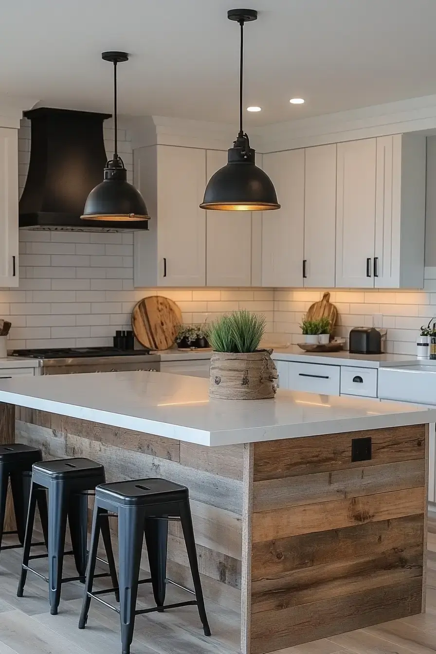 29 Farmhouse Kitchens with White Cabinets That Balance Clean and Cozy 21