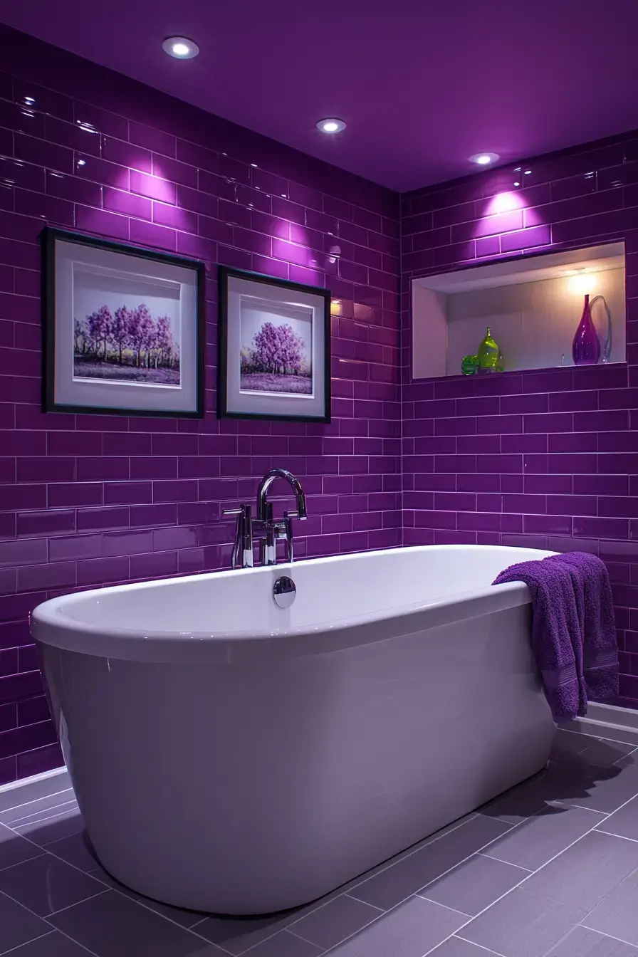 29 Purple Bathroom Ideas That Feel Calm, Bold, and Totally Livable 22