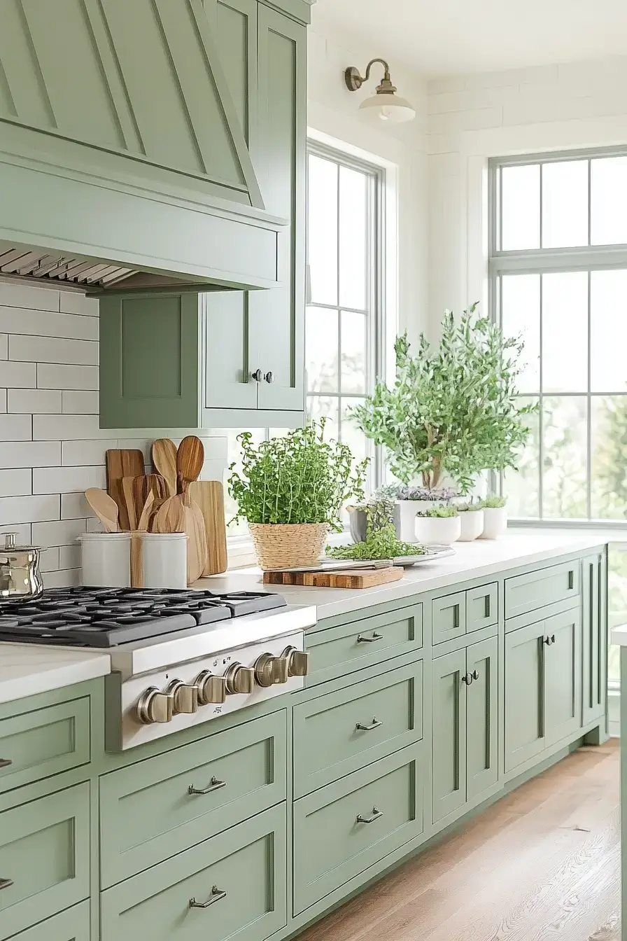 29 Sage Kitchen Cabinet Ideas That Feel Calm, Collected, and Completely Livable 23 sage kitchen cabinets
