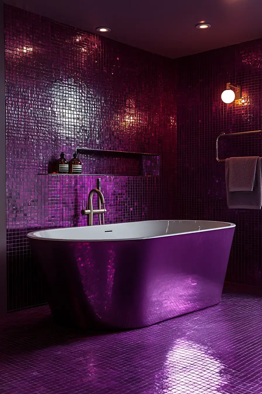 29 Purple Bathroom Ideas That Feel Calm, Bold, and Totally Livable 23