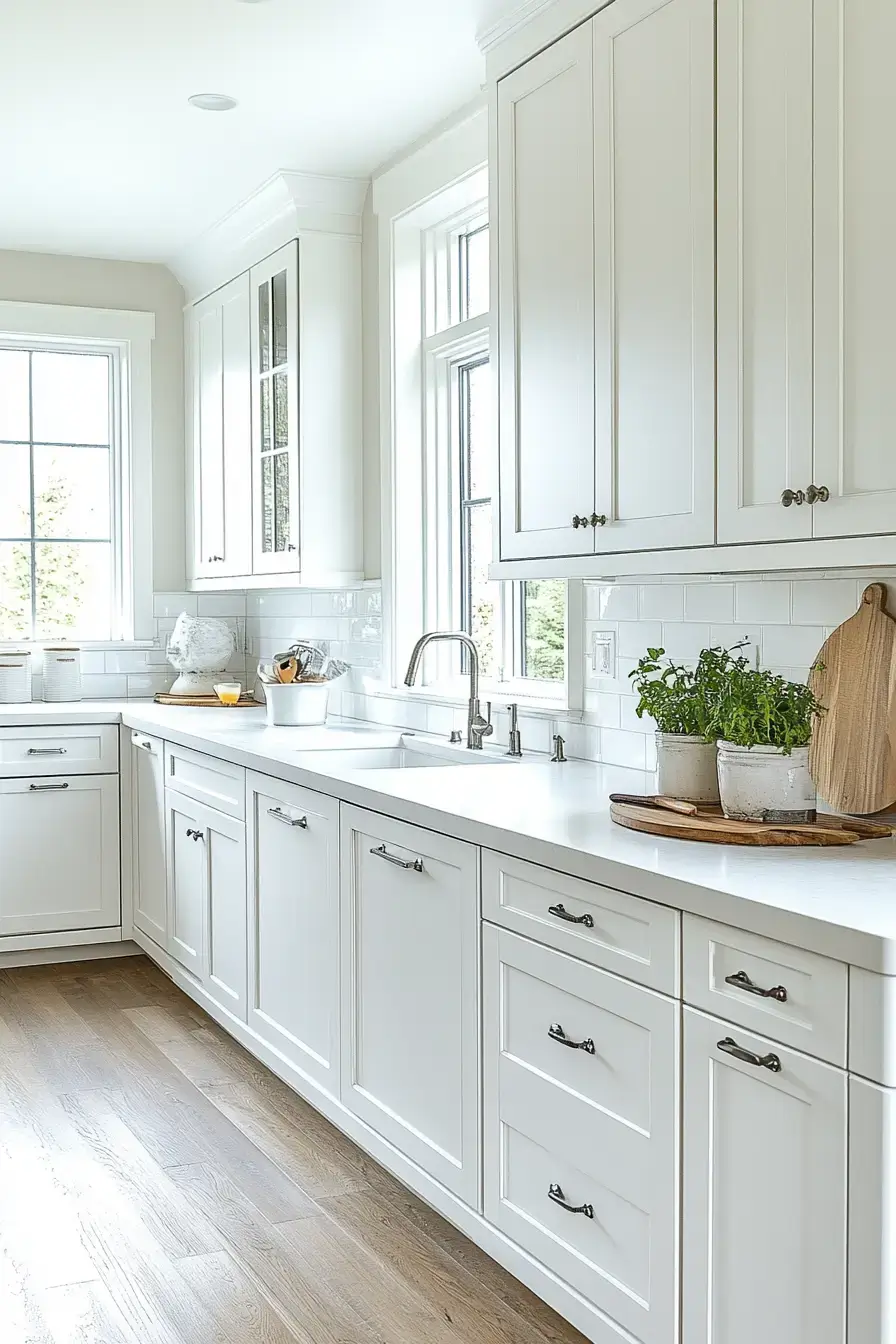 29 White Kitchen Cabinet Ideas That Stay Bright and Beautiful Year After Year 24 white kitchen cabinets