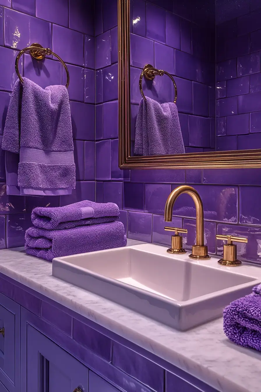 29 Purple Bathroom Ideas That Feel Calm, Bold, and Totally Livable 24