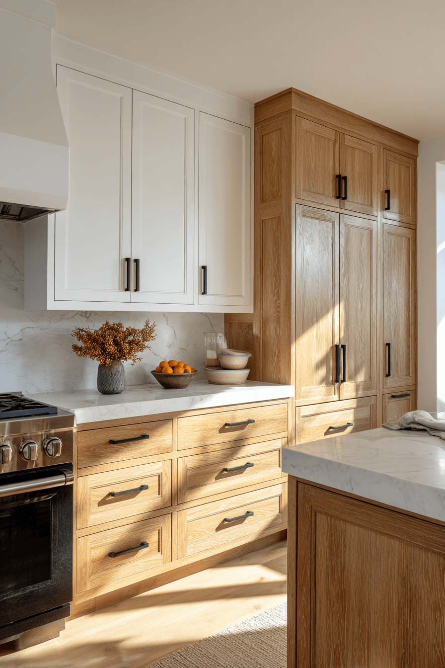 29 2 Toned Kitchen Cabinets That Break the Rules 25