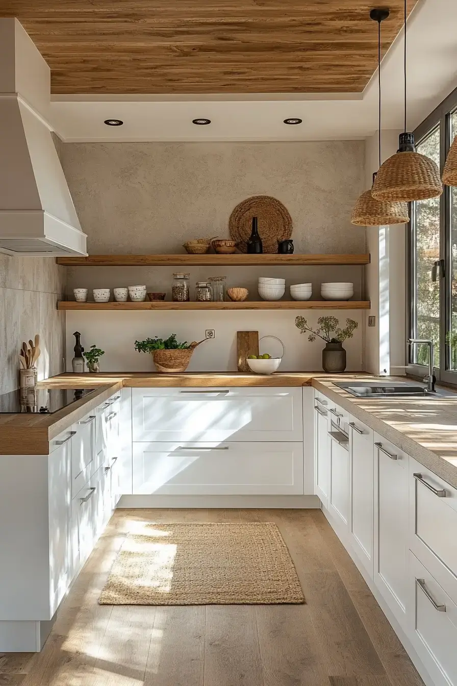 29 Farmhouse Kitchens with White Cabinets That Balance Clean and Cozy 26