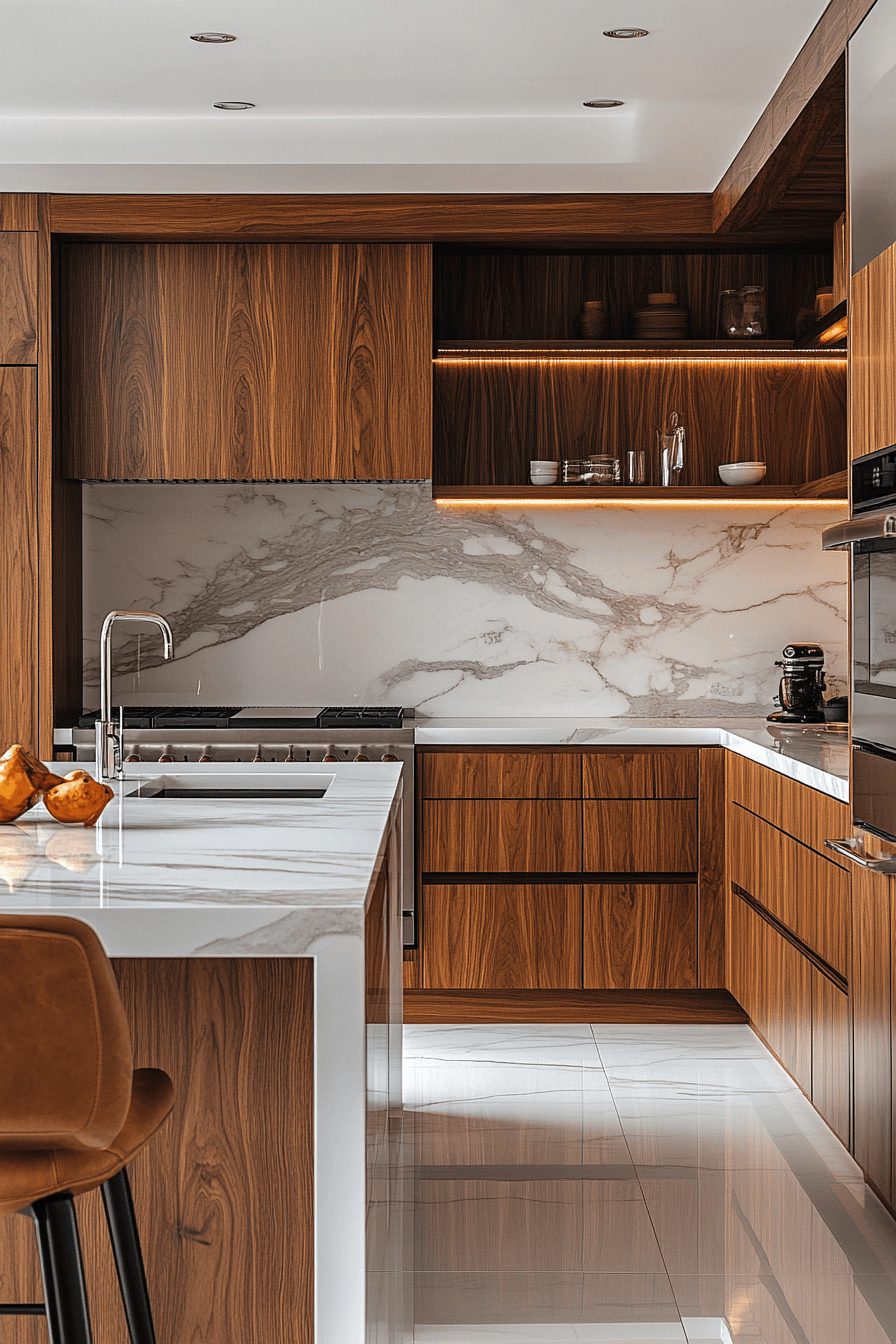 29 Stained Kitchen Cabinets With Real Wood Grain 26
