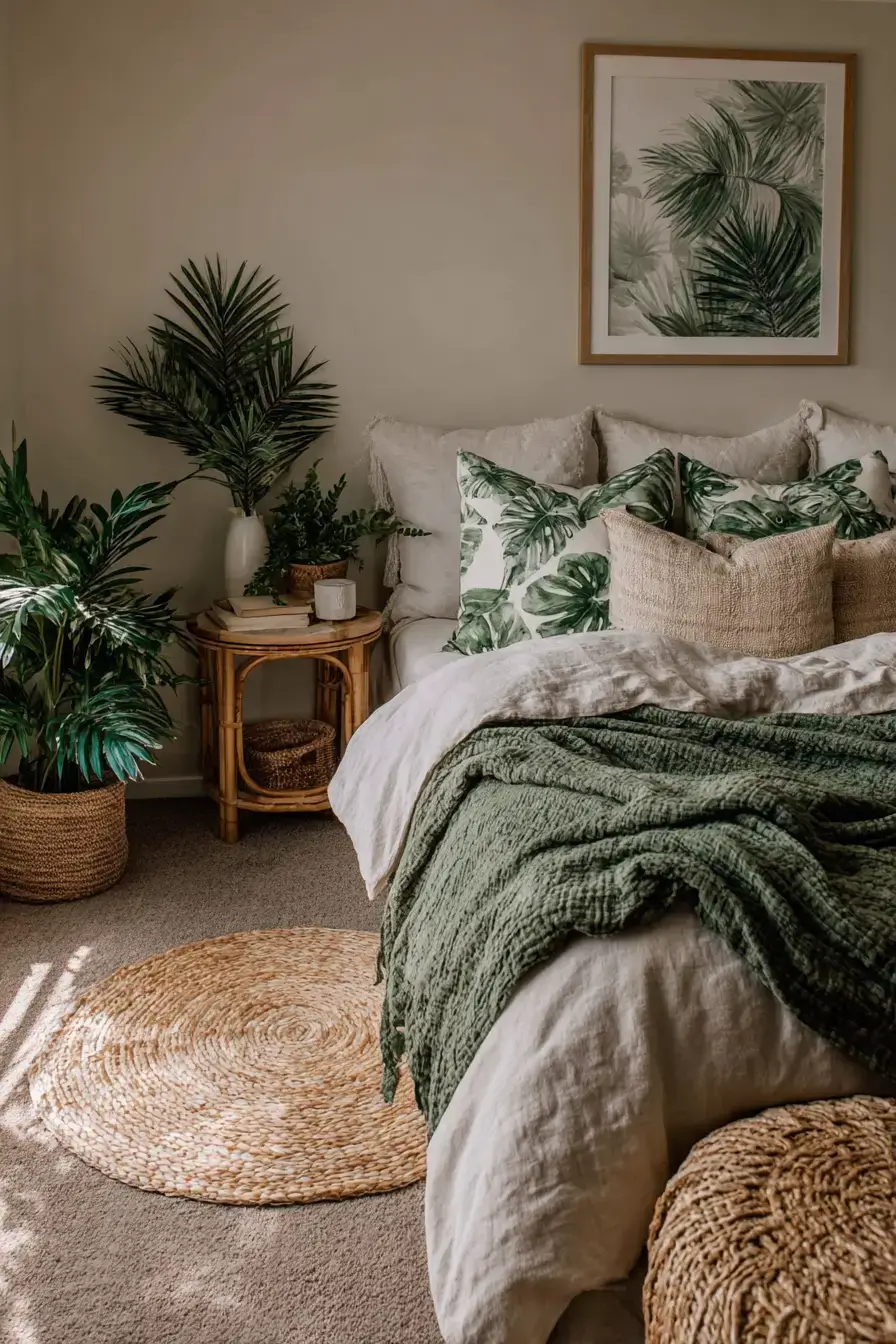 29 Green Boho Bedroom Ideas That Feel Calm and Collected 26
