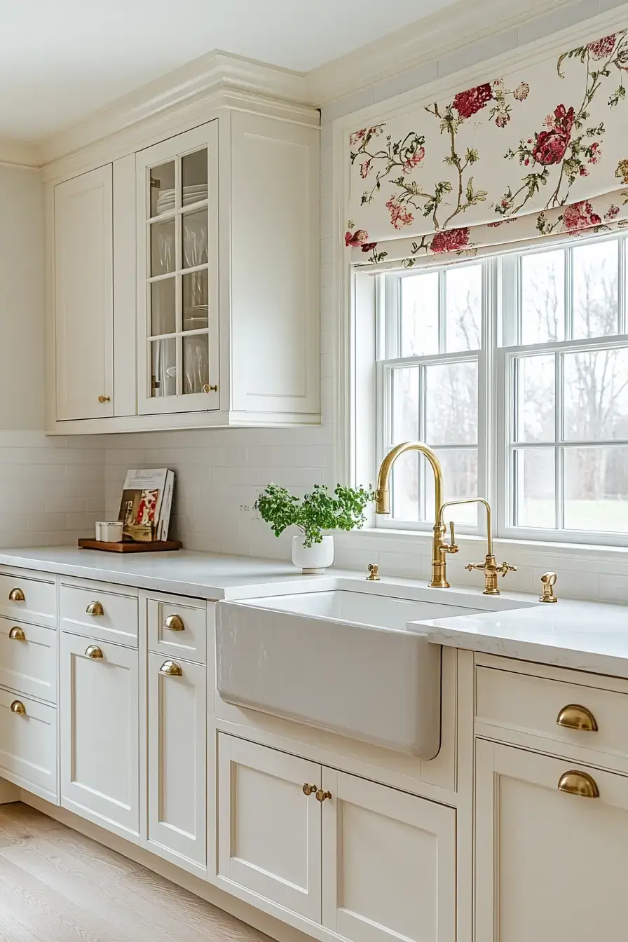 29 Farmhouse Kitchens with White Cabinets That Balance Clean and Cozy 27