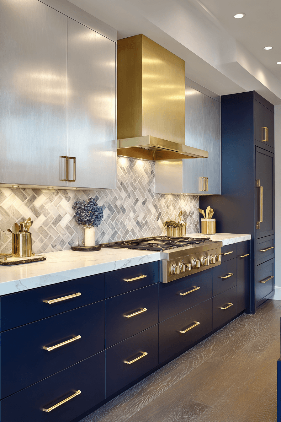 29 Aluminium Kitchen Cabinets That Look Like the Future 27