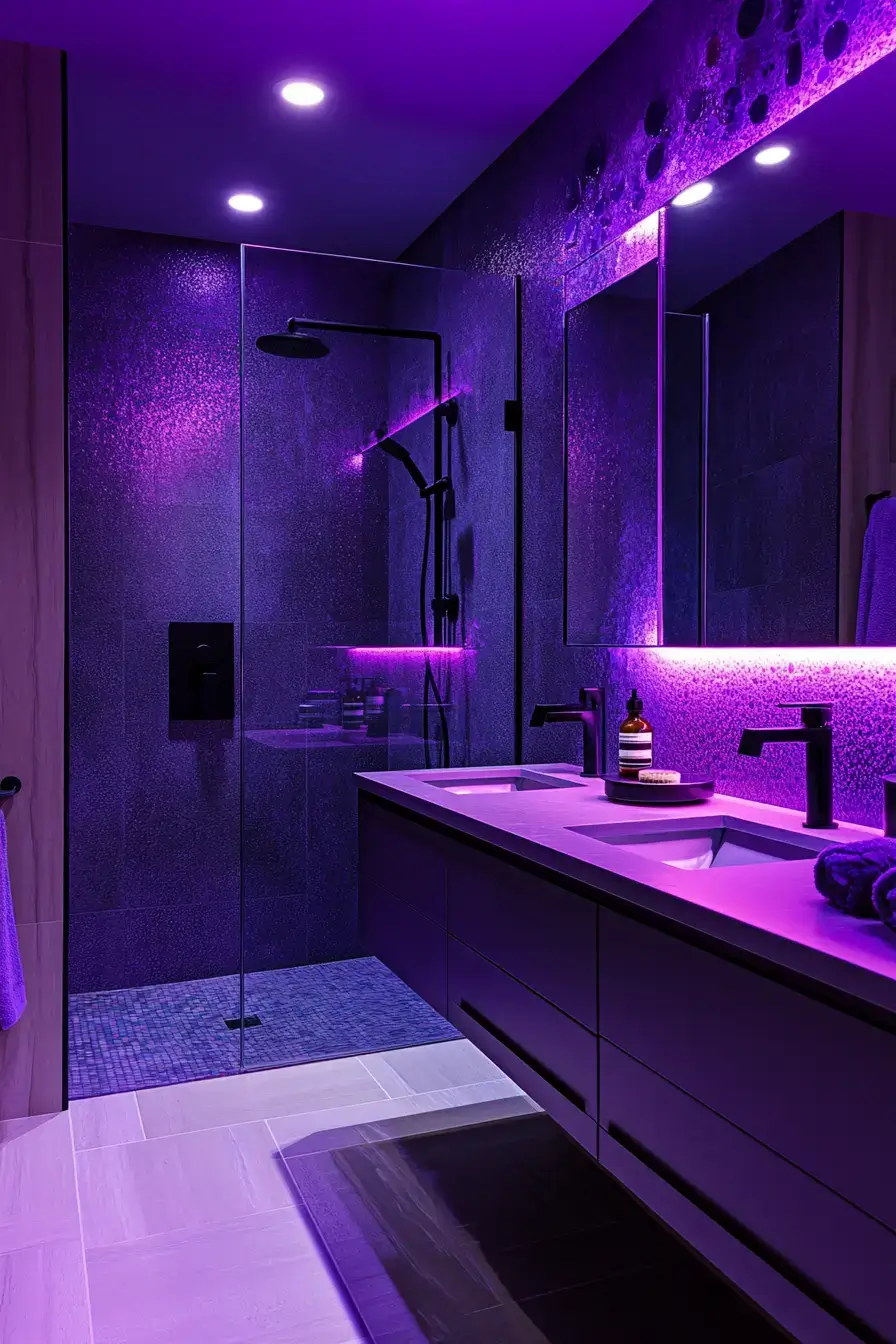 29 Purple Bathroom Ideas That Feel Calm, Bold, and Totally Livable 27