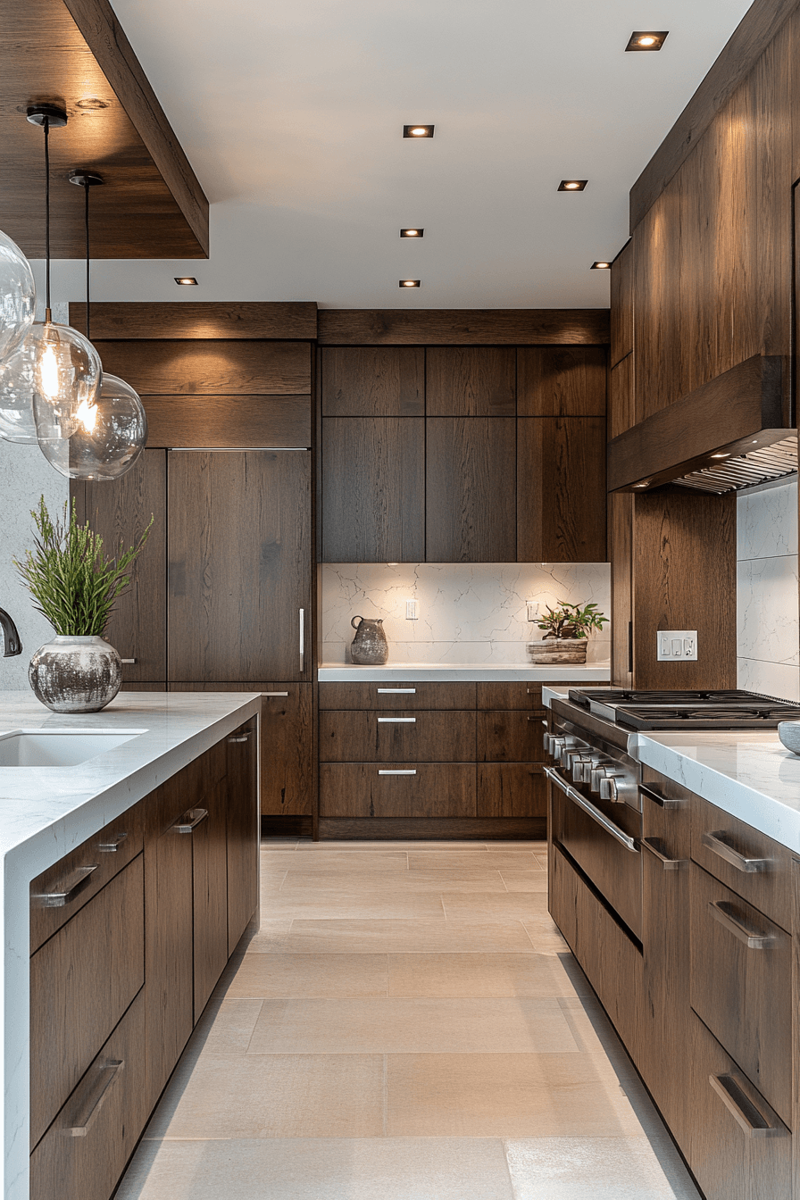 29 Stained Kitchen Cabinets With Real Wood Grain 27
