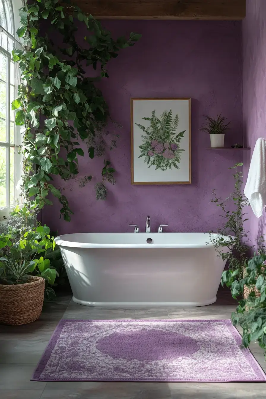 29 Purple Bathroom Ideas That Feel Calm, Bold, and Totally Livable 28