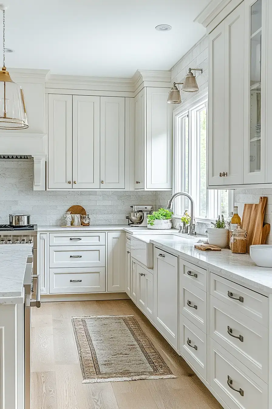 29 White Kitchen Cabinet Ideas That Stay Bright and Beautiful Year After Year 3 white kitchen cabinets
