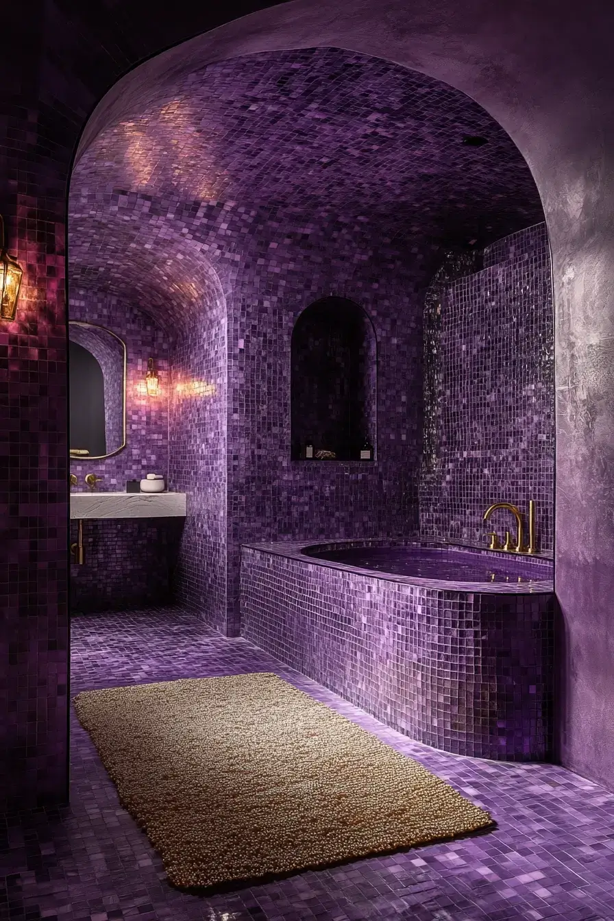 29 Purple Bathroom Ideas That Feel Calm, Bold, and Totally Livable 4