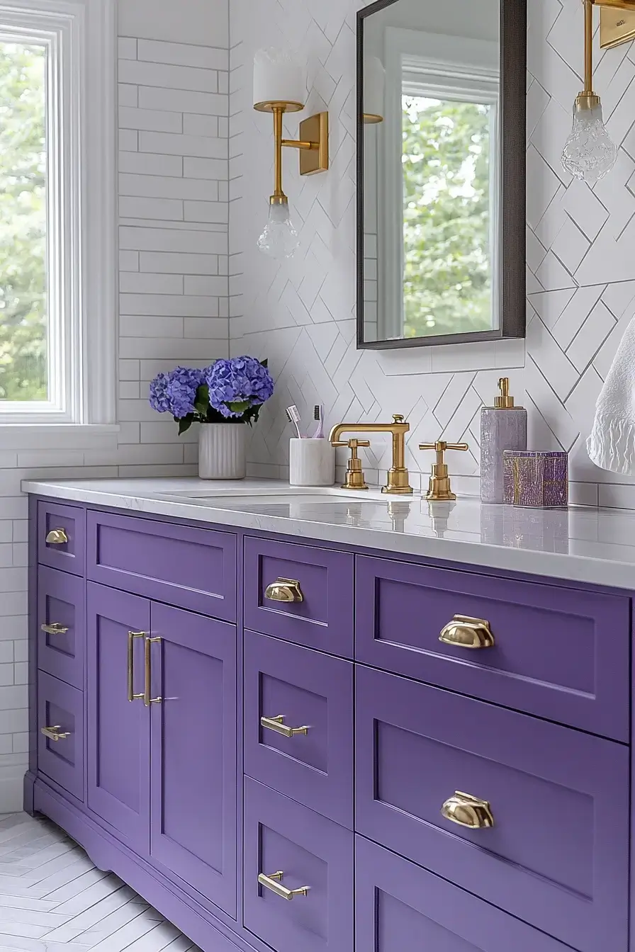 29 Purple Bathroom Ideas That Feel Calm, Bold, and Totally Livable 6