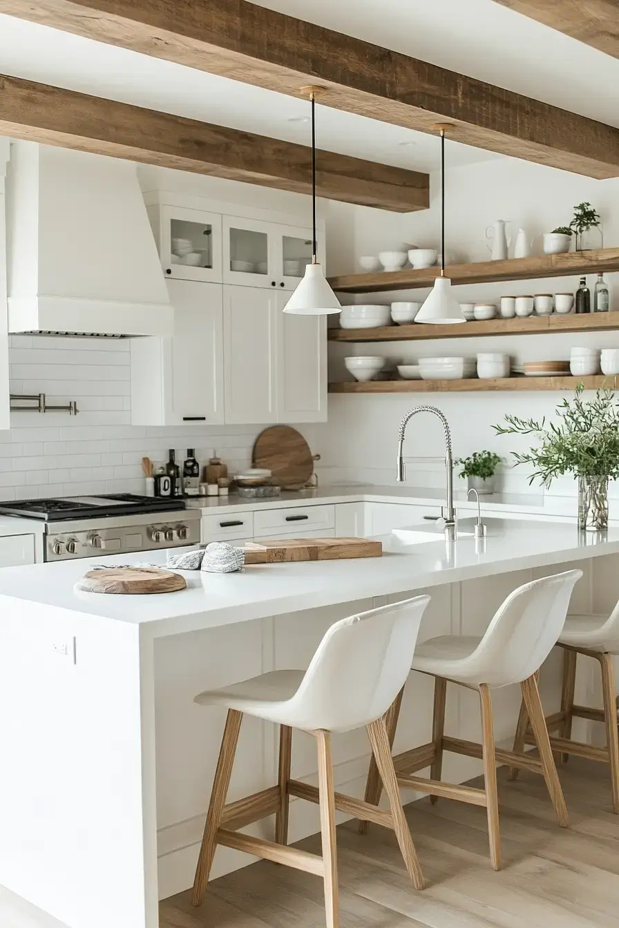 29 Farmhouse Kitchens with White Cabinets That Balance Clean and Cozy 7