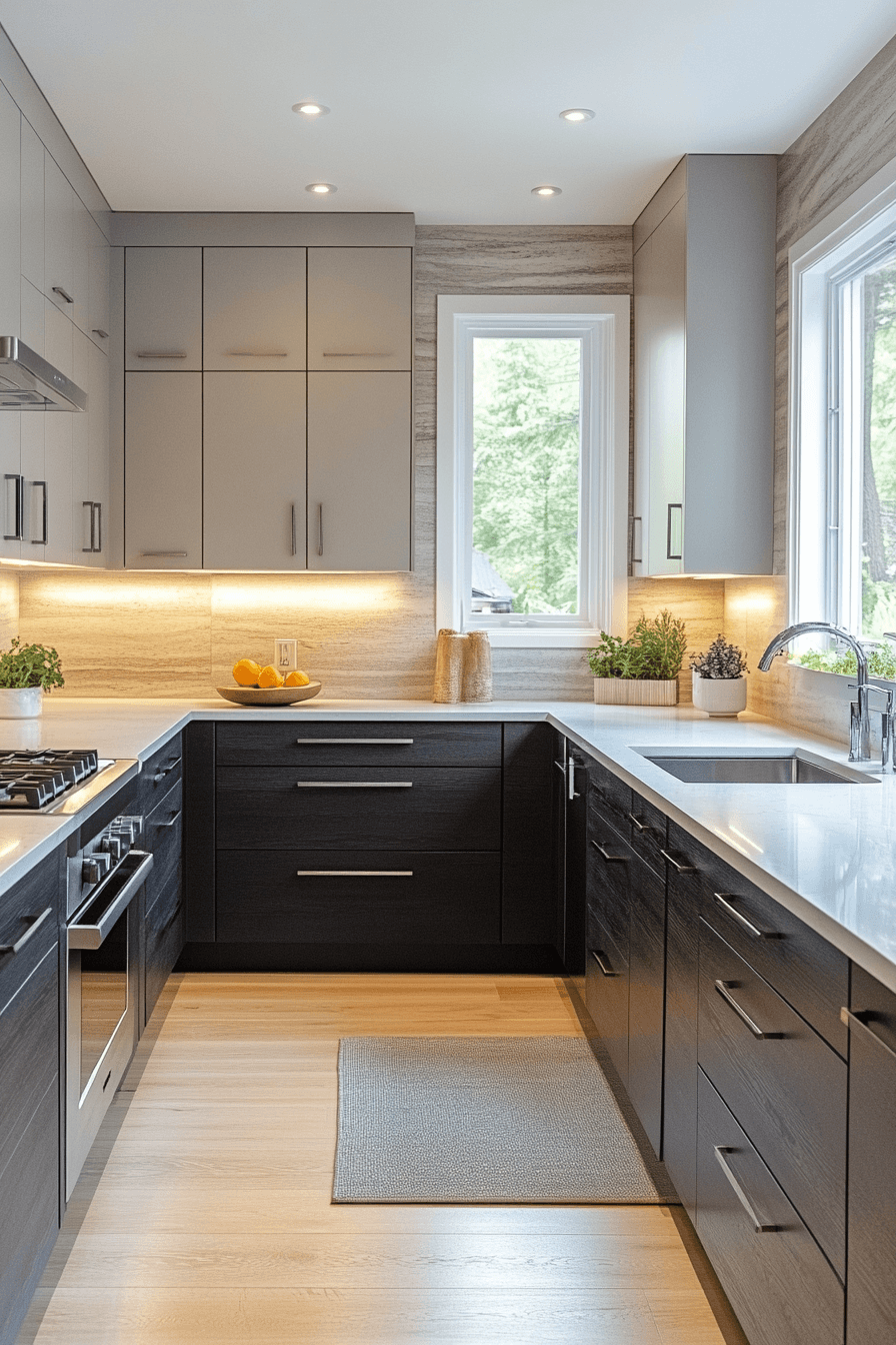 29 2 Toned Kitchen Cabinets That Break the Rules 7