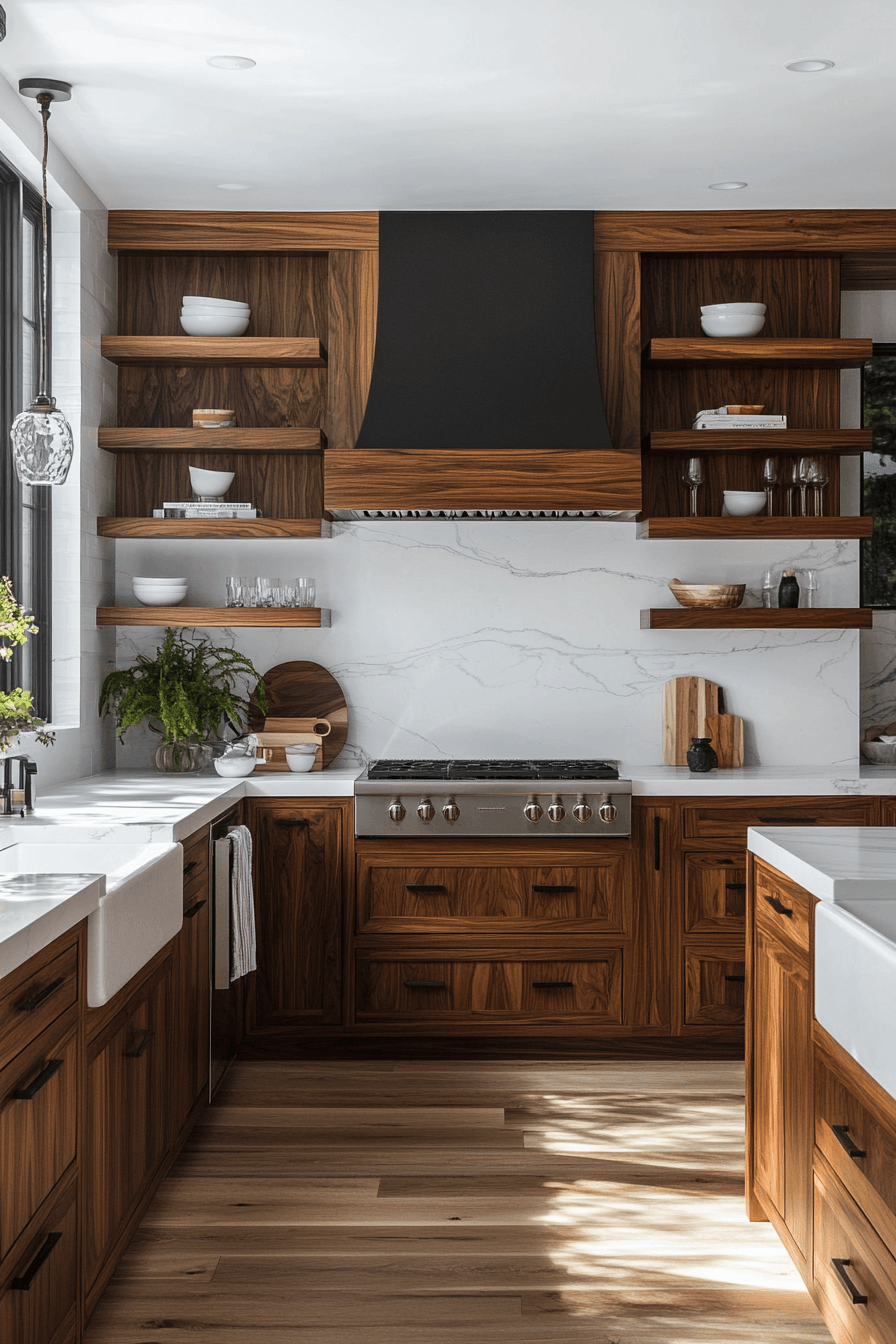 29 Stained Kitchen Cabinets With Real Wood Grain 7