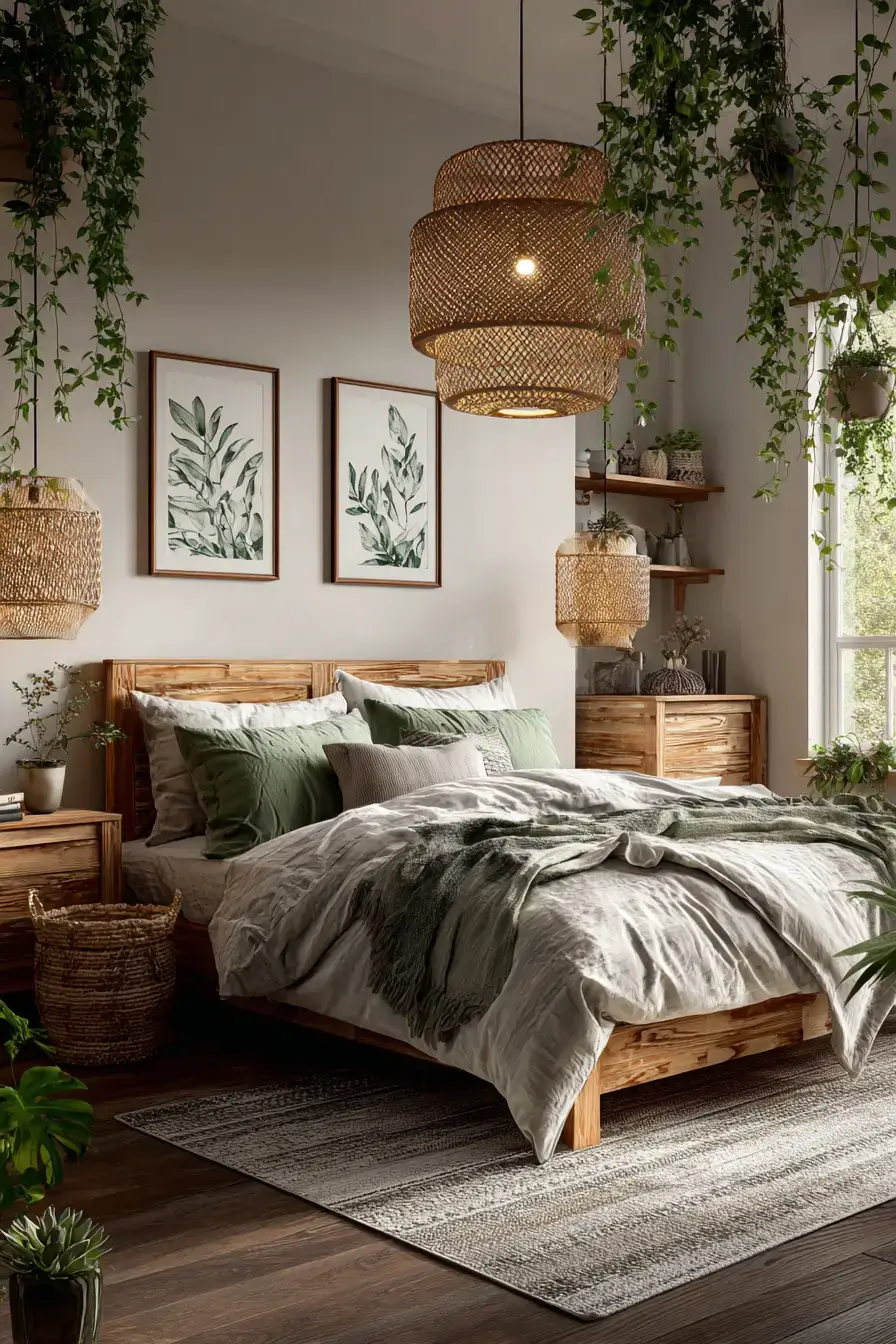 29 Green Boho Bedroom Ideas That Feel Calm and Collected 8