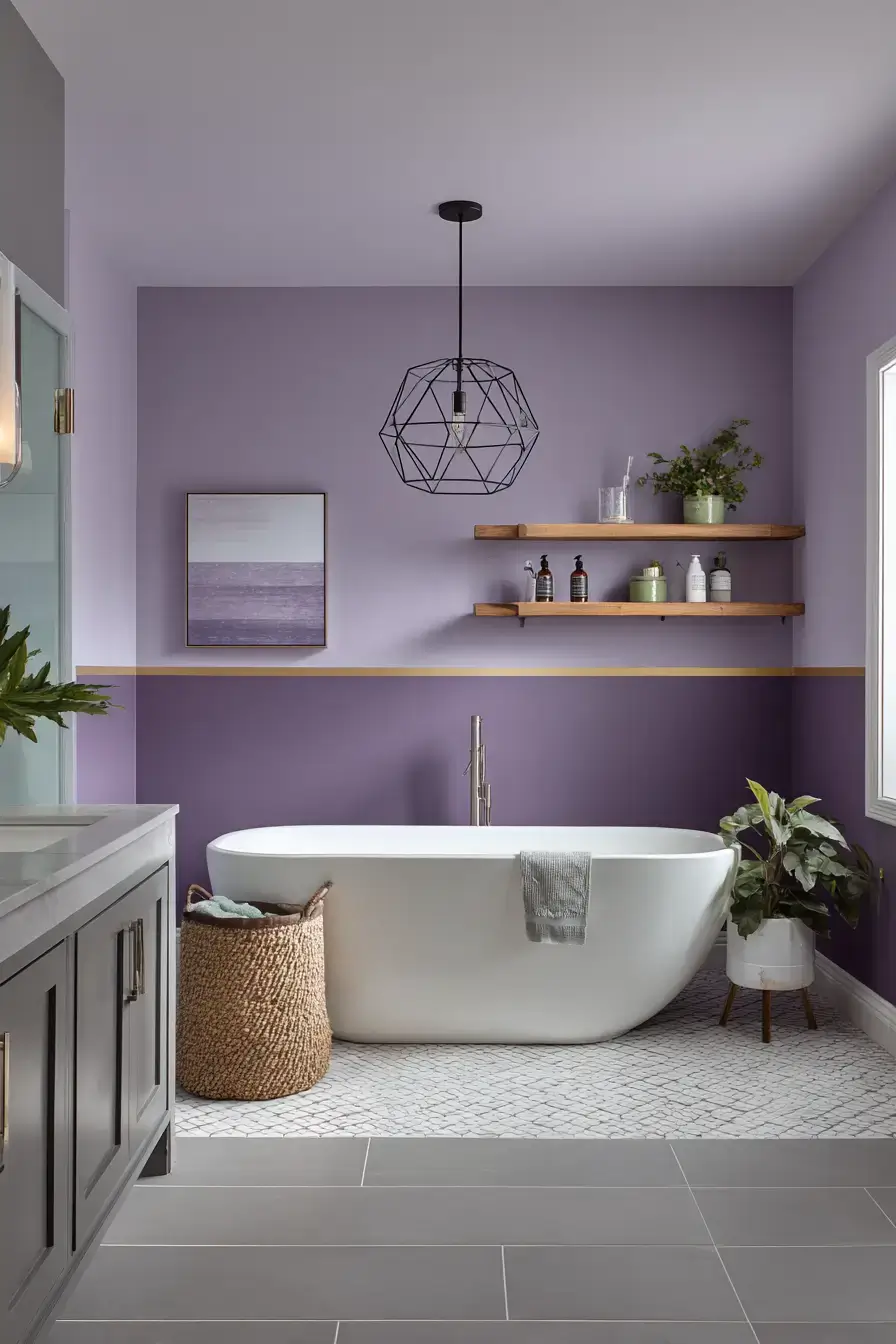 29 Purple Bathroom Ideas That Feel Calm, Bold, and Totally Livable 8