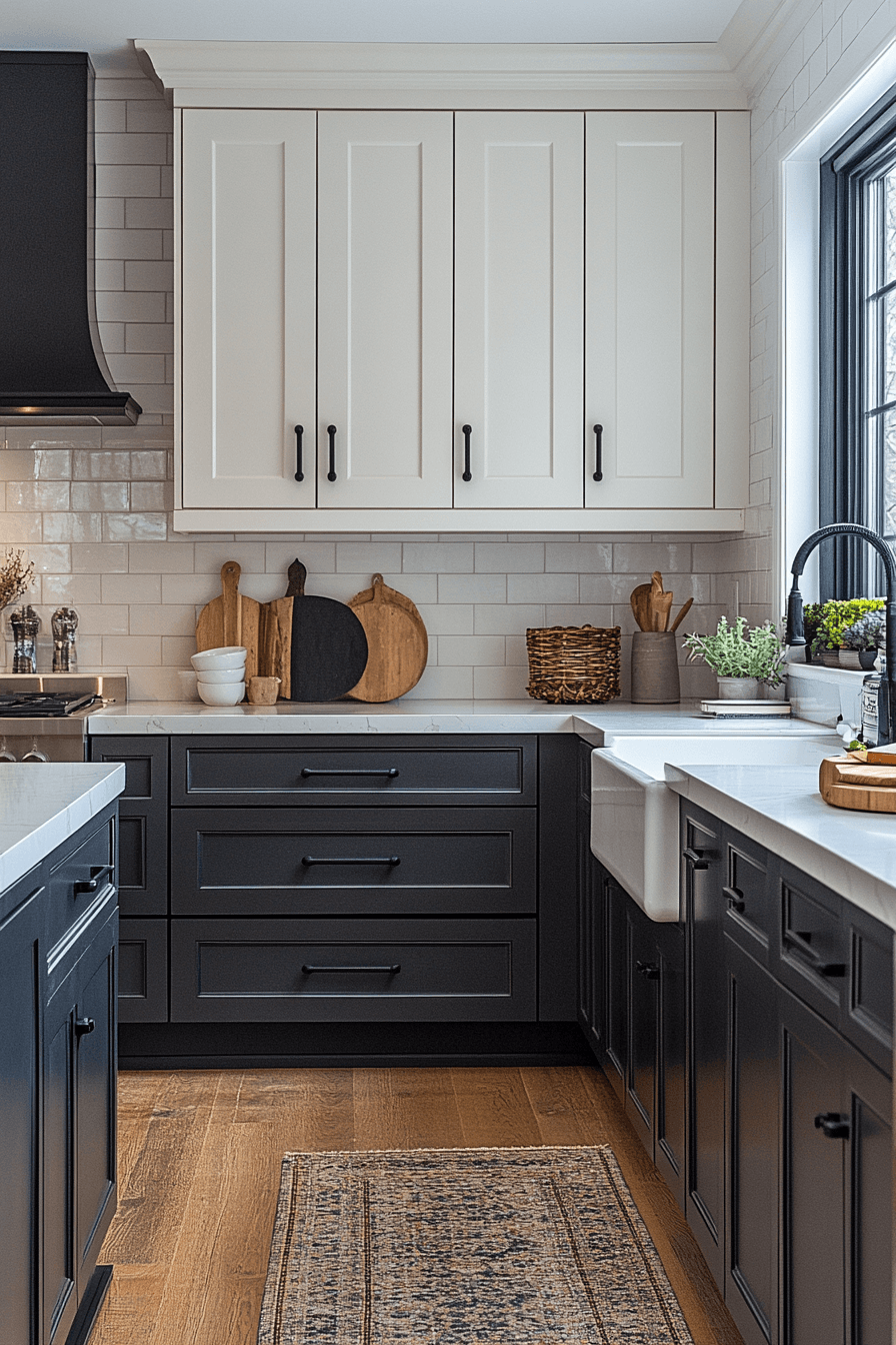 29 2 Toned Kitchen Cabinets That Break the Rules 9
