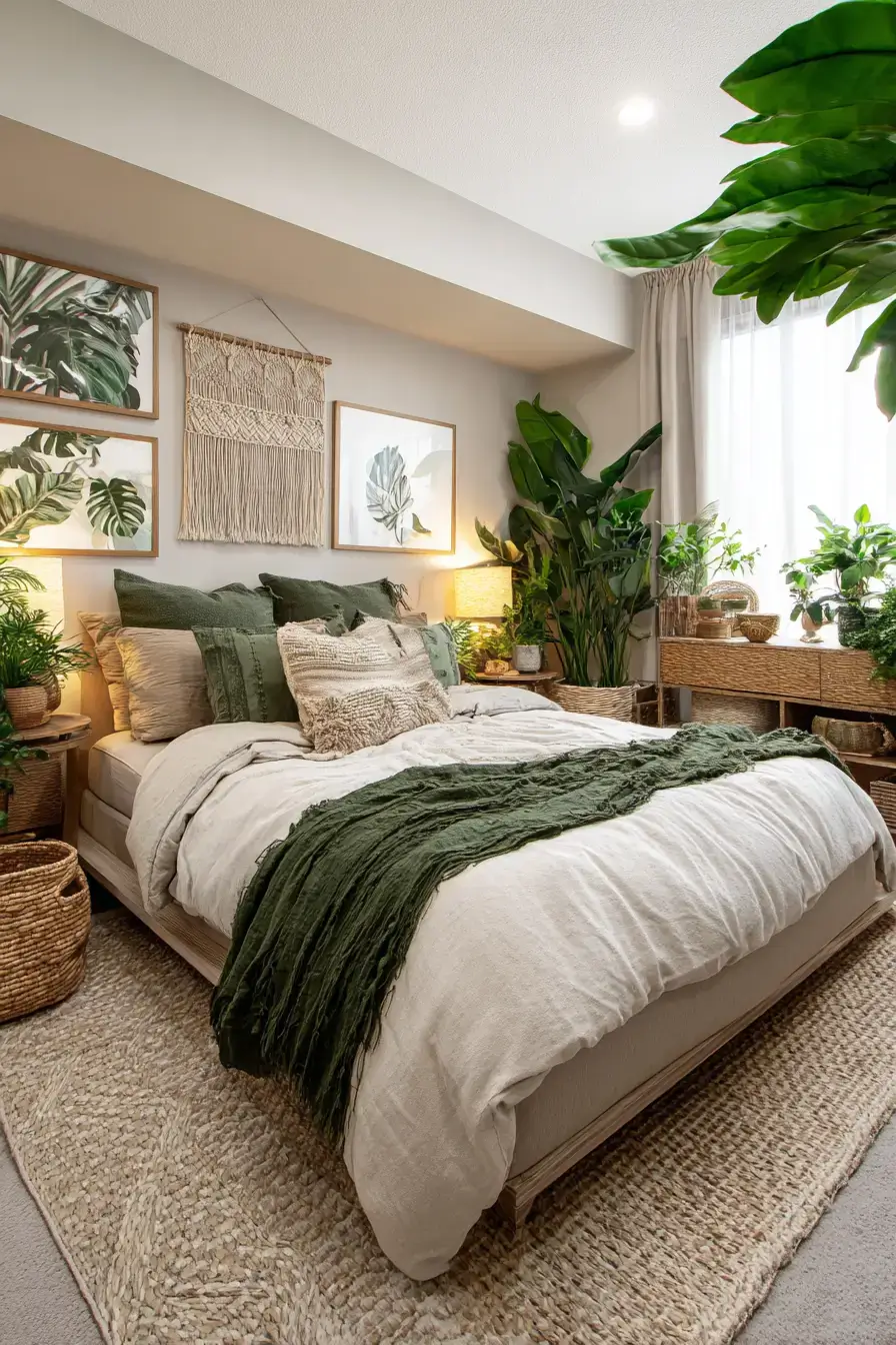 29 Green Boho Bedroom Ideas That Feel Calm and Collected 9