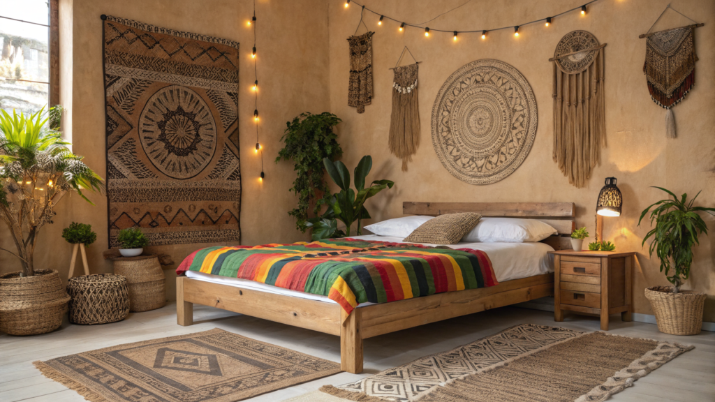 29 Afro Boho Bedroom Ideas That Feel Warm, Not Busy 33 afro boho bedroom