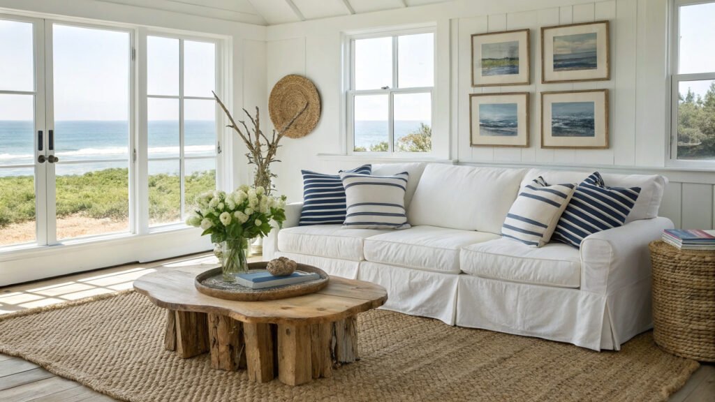 29 Beachy Living Rooms Made for Lazy Afternoons 31 beachy living room