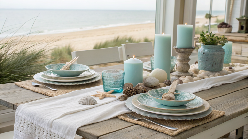 15 Coastal Table Decor Ideas for Meals That Feel Like Vacation 30 coastal table decor