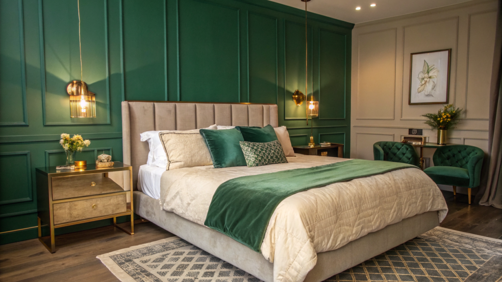 29 Emerald Green Bedroom Ideas That Actually Work in Real Rooms 31 emerald green bedroom