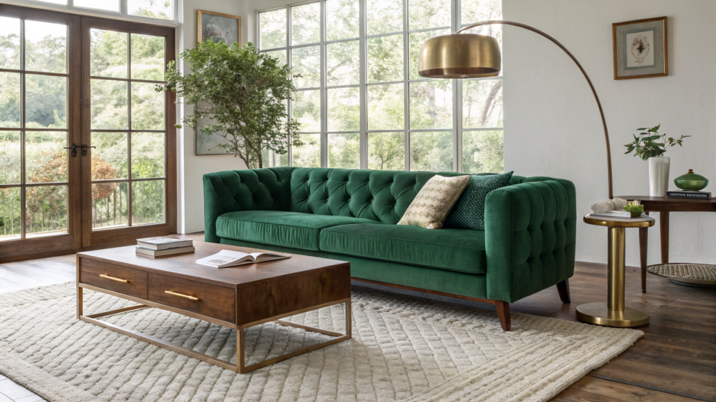 29 Emerald Green Living Room Ideas Worth Stealing for Your Own Space 35 emerald green living room