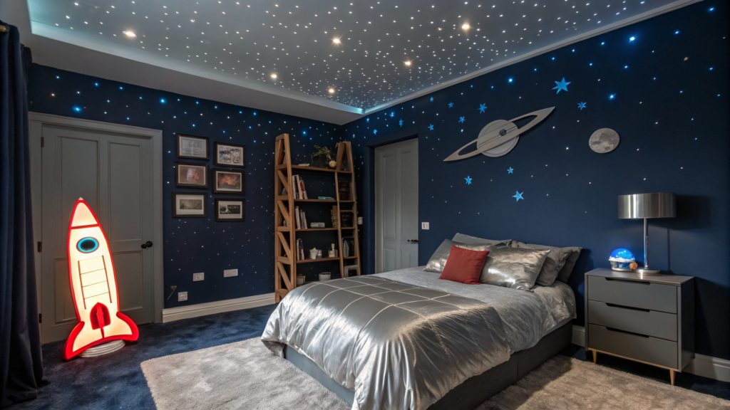29 Space Themed Bedroom Ideas for Kids Who Want to Sleep on the Moon 30 space themed bedroom