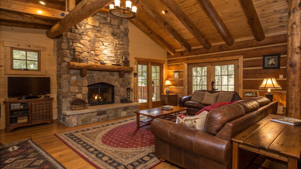 29 Warm Rustic Living Rooms That Feel Like a Cabin 34 warm rustic living room