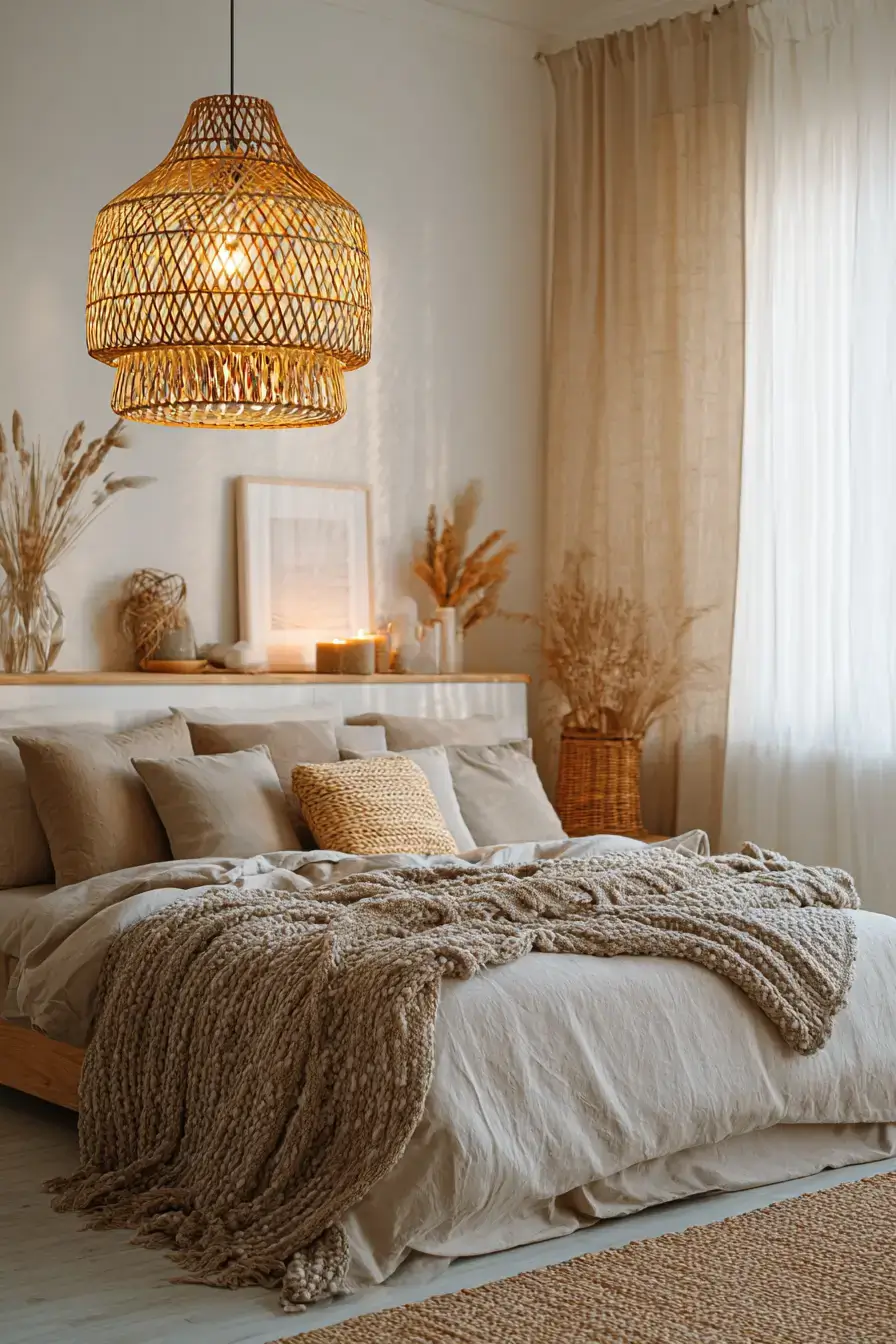 29 Boho Bedroom Lighting Ideas for the Softest Evening Glow 1 boho bedroom lighting ideas
