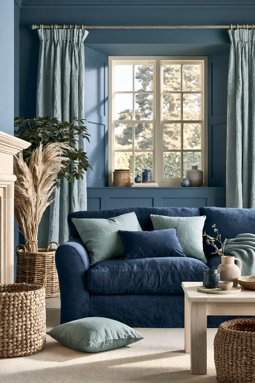29 Navy and Sage Living Room Ideas for a Pairing That Just Works 10 navy and sage living room