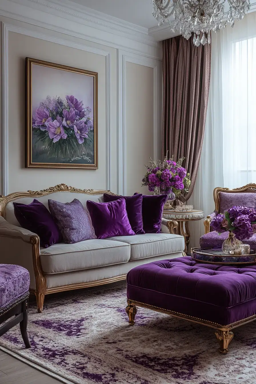 29 Purple Living Room Ideas That Prove the Color Deserves a Comeback 10 purple living room