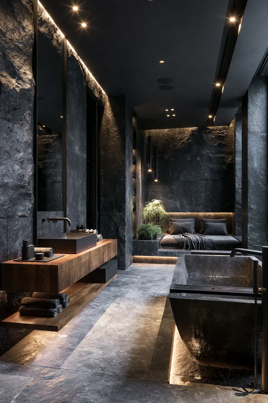 29 Stone Bathroom Ideas That Feel Carved From the Earth 10 stone bathroom