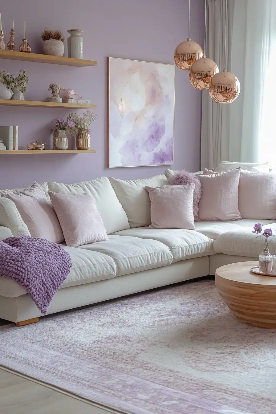 29 Purple Living Room Ideas That Prove the Color Deserves a Comeback 11 purple living room