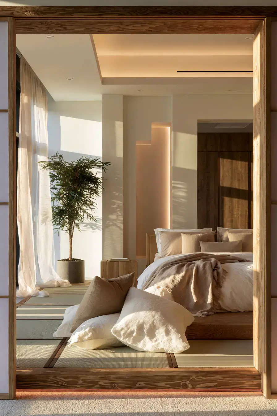 29 Japandi Style Bedroom Ideas for Sleeping Simply 11 japandi style bedroom
