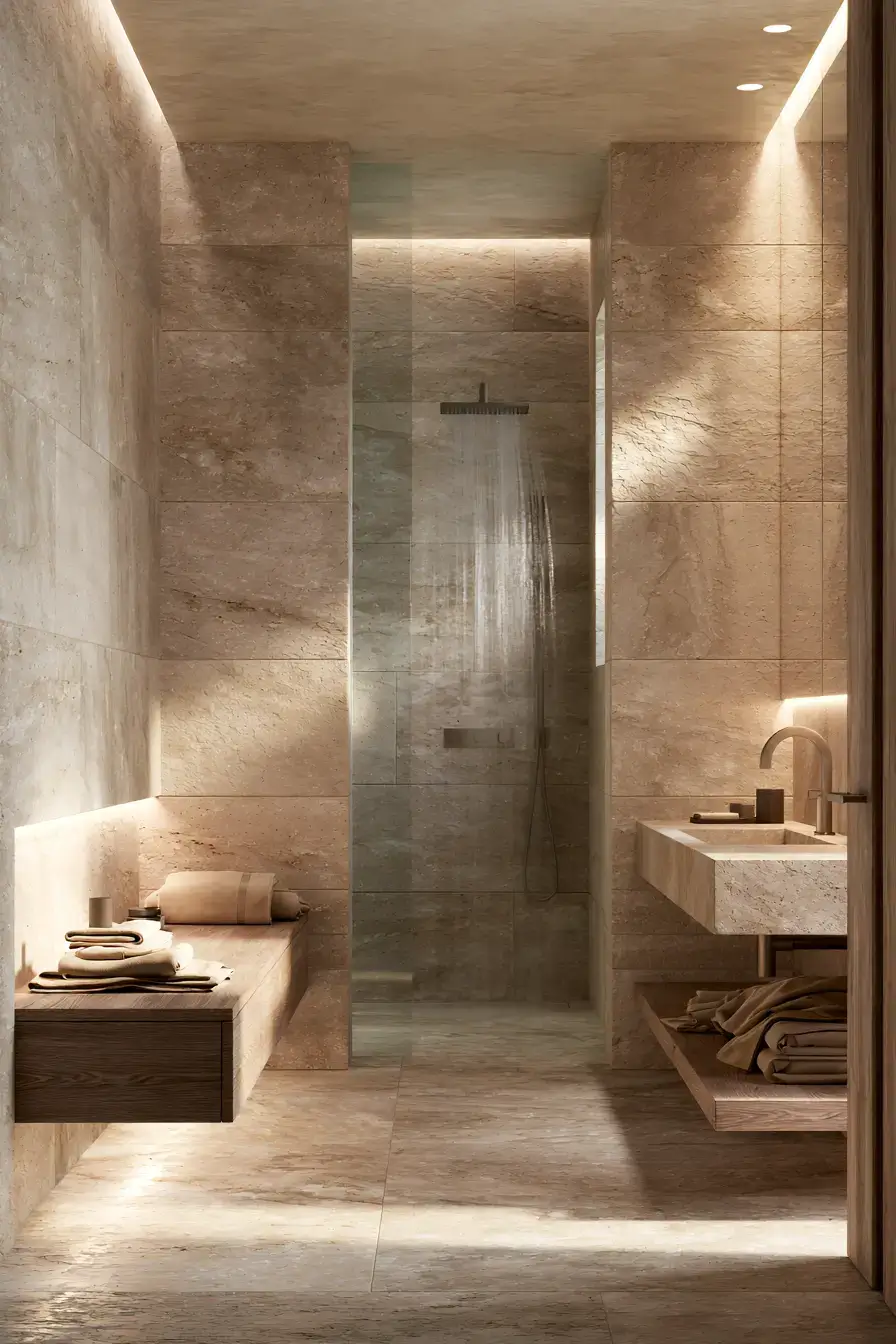29 Stone Bathroom Ideas That Feel Carved From the Earth 13 stone bathroom