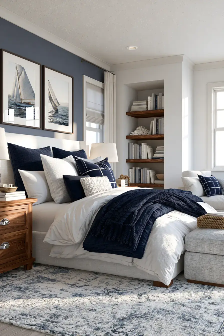 29 Nautical Bedroom Ideas for Sleeping Near the Sea 13 nautical bedroom