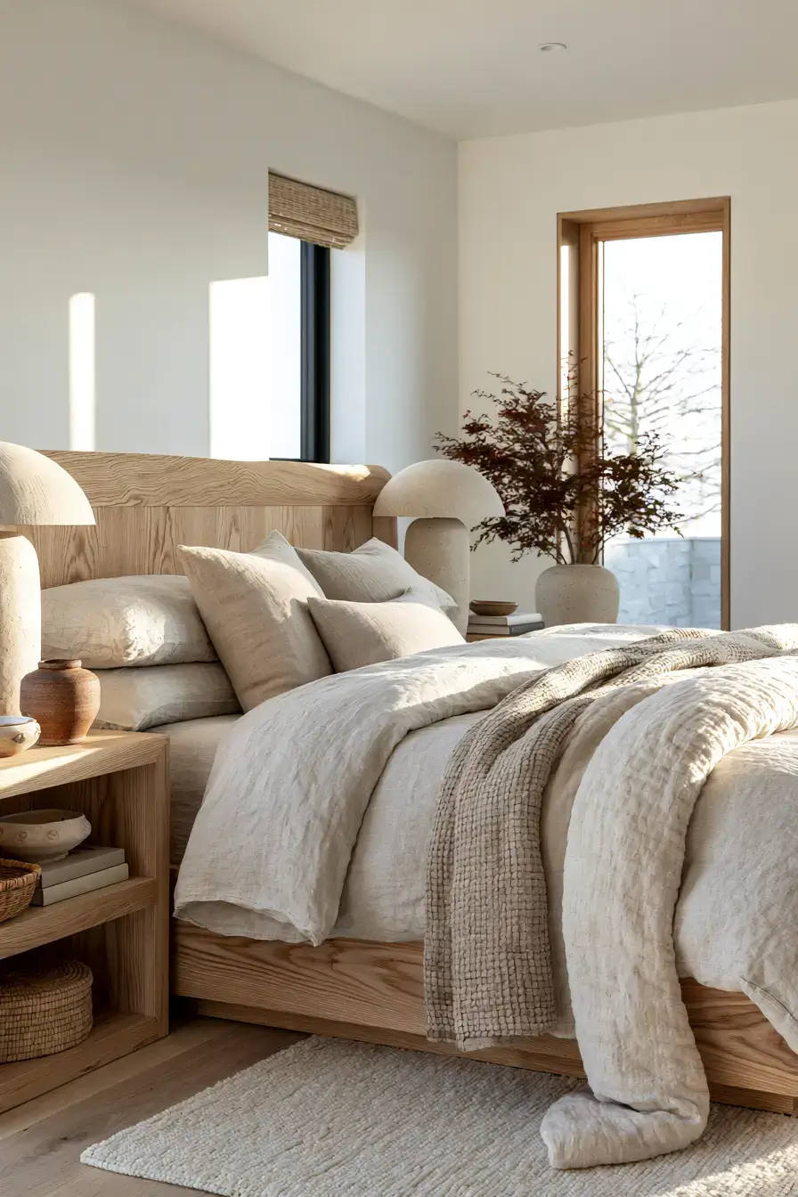 29 Japandi Style Bedroom Ideas for Sleeping Simply 14 japandi style bedroom