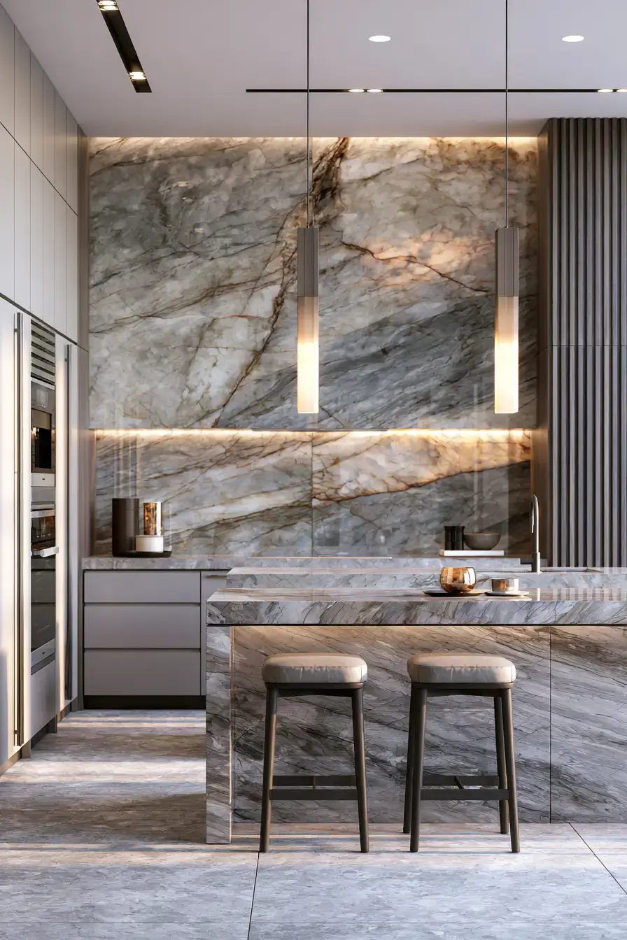 29 Natural Stone Backsplash Kitchen Ideas With Real Texture 14 natural stone backsplash kitchen