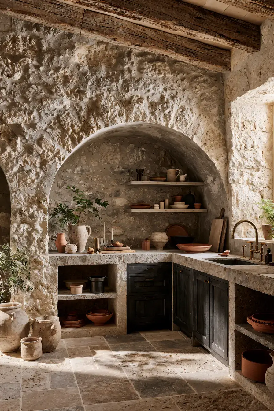 29 Stone Kitchen Ideas for Cooks Who Like Substance 15 stone kitchen